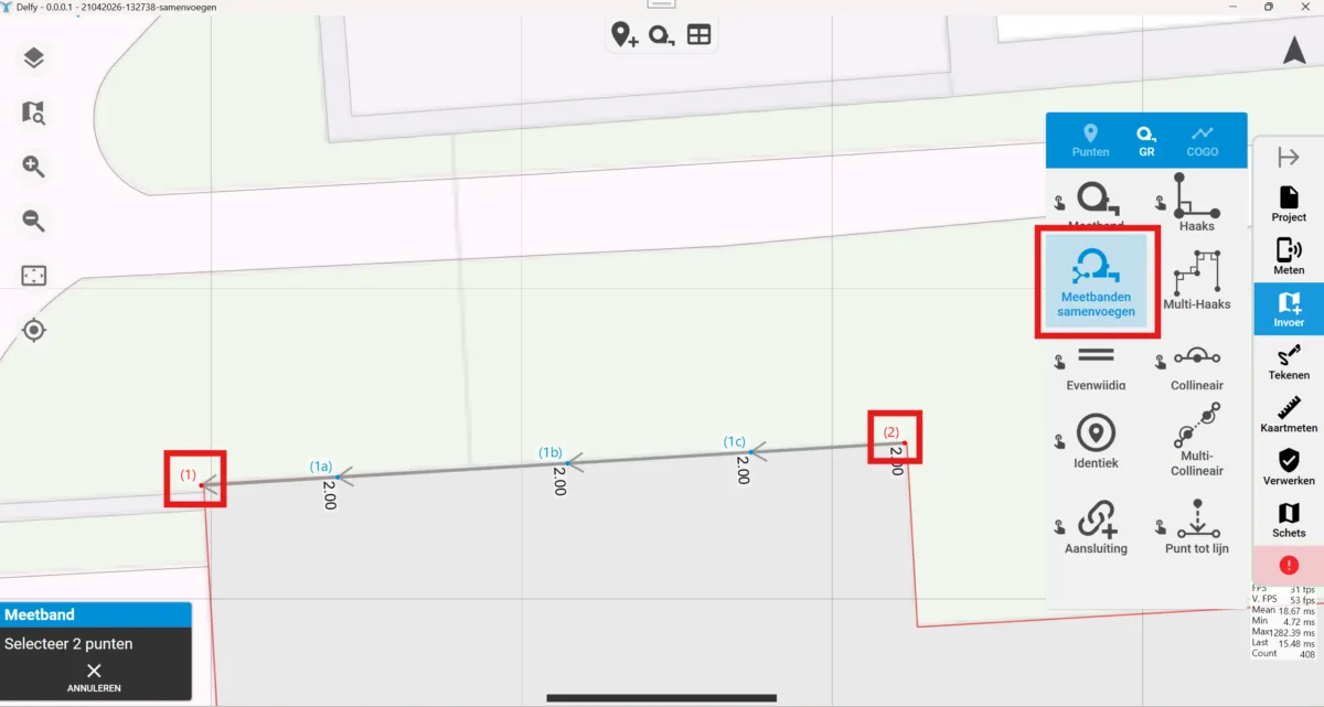 Meetbanden samenvoegen 1
