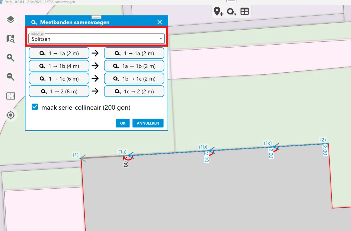 Meetbanden samenvoegen 4