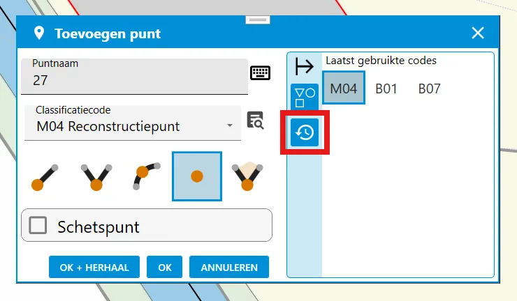 Laatst Gebruikte Codes